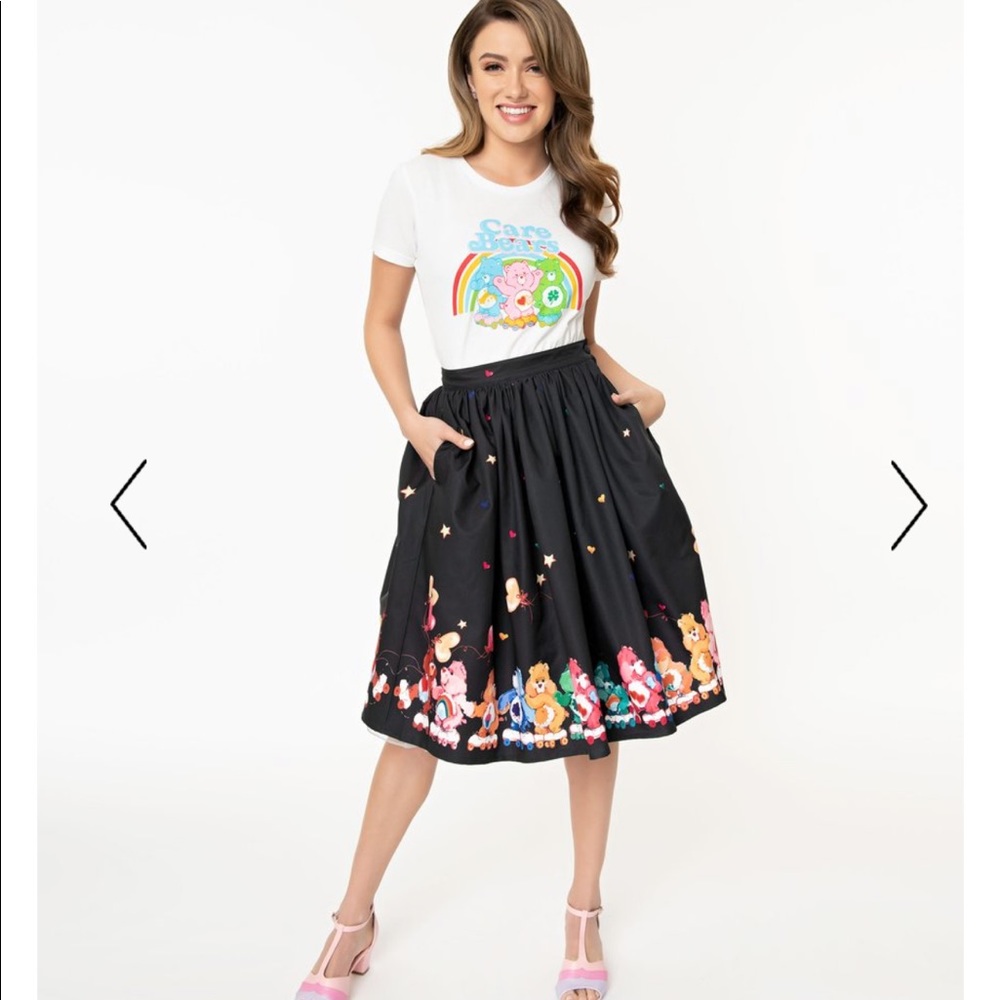 ISO - Care Bears x Unique Vintage Black Skirt - Picture 2 of 4